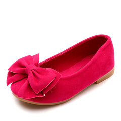 Filles Suede Bowknot Decor Comfy Wearable Casual Loafers