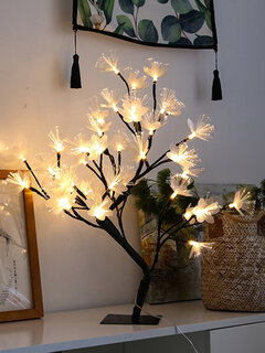décoration lampe arbre de table Amusingtao Lampe à LED arbre de table lampe arbre de table 108 LED batterie/USB pour chambre à coucher fleurs artificielles arbre de table bureau 