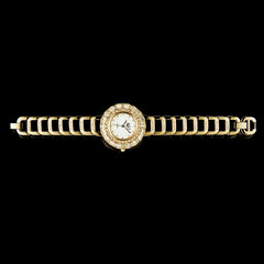 ساعة يد نسائية عصرية من الفولاذ المجوف حزام أساور بسيطة بمشبك كوارتز Watch Other Image