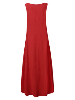 Fashion ZANZEA Print Patchwork Sleeveless Plus Size Maxi Dress with ...