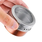 5 Teile /satz Magnetische Gewürzdosen Edelstahl Vorratsbehälter Gläser Deckel