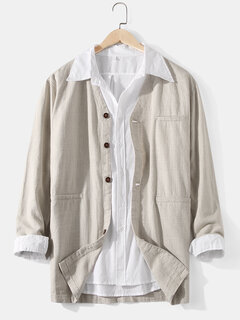 Cotton Linen Button Up Cardigans Other Image