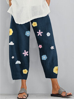 Colorful Cartoon Flower Pants Other Image