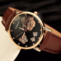 Fashion Butterfly Flower يتصل Watch Leather Diamond Women Watch Other Image
