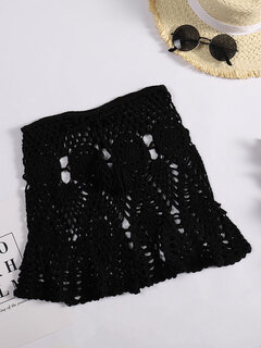 Knit Crochet Hollow Mini Skirt Other Image