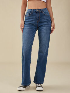 Loose Pocket Zip Front Denim Jeans Other Image