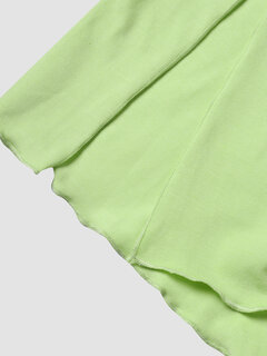 Solid Bow Lettuce Trim Skirt Other Image