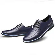 men microfiber leather non slip large size soft sole casual driving shoes