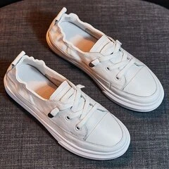 womens white leather flat shoes