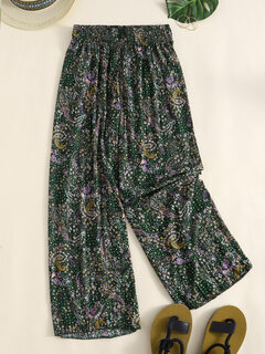 Floral Ethnic Pattern Print Palazzo Pants Other Image