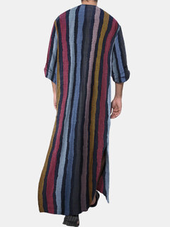 Multi-Color Striped Sleeve Homewear Other Image