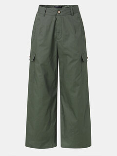 Solid Color Pocket Cargo Pants Other Image