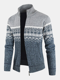 Tribal Print Knitted Sweater Cardigan Other Image