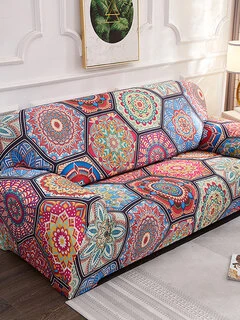 1/2/3/4 Seats Elastic Stretch Sofa Armchair Cover Couch Slipcover Bohemian Pattern Stretch All-Inclusive Sofa Cover