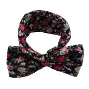 Baby Girls Toddler Bohemian Print Floral Bow Knot Headband Turban Elastic Stretch Hair Band Other Image