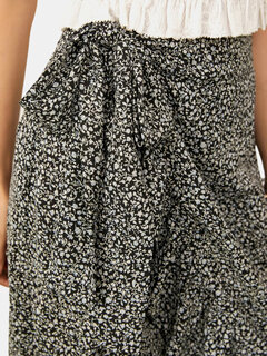 Floral Ruffle Tie Irregular Skirt Other Image