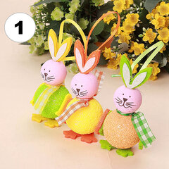 3Pcs DIY Easter Rabbit Shape Eggs Toys Dolls Hanging Bunny Decoration Home Decor Ornaments Other Image