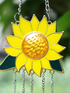 Details about   Alloy Sunflower Bat Wind Chimes Hanging Ornament Home Garden Yard  Fast 