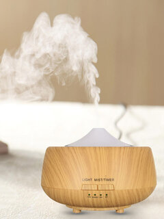 Ultrasonic Color-changing Humidifier Light Wood Grain LED Aroma Diffuser Aromatherapy Spa Essential Other Image