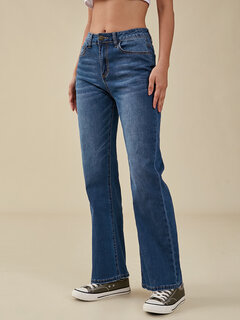 Loose Pocket Zip Front Denim Jeans Other Image