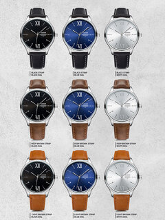 18 Colors Faux Leather Quartz Watches Other Image