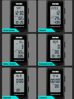 5 ألوان مستطيل يتصل Sports رقمي Watch مضيئة ضد للماء متعددة الوظائف Watch Other Image