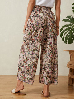 Floral Ethnic Pattern Print Palazzo Pants Other Image