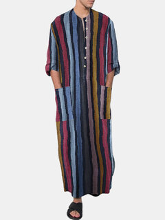 Multi-Color Striped Sleeve Homewear Other Image