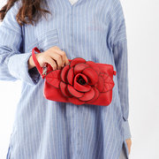 Women Multi-carry Casual PU Leather Flower Clutch Bag Other Image