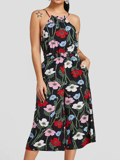 Floral Print Casual Strap Jumpsuit Other Image
