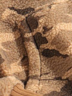 Sweat à capuche épais chaud en laine camouflage pour homme avec poche kangourou