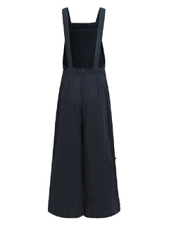 Solid Color Button Casual Jumpsuit Other Image