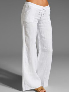 Woman Casual Solid Pants Other Image