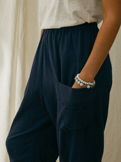 Solid Color Wide Leg Pants Other Image