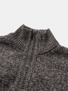 Thick Half Zipper Collar Sweater Other Image