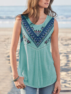 Ethnic Print Tank Tops Other Image