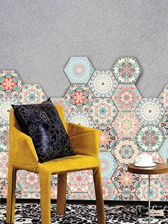 Self Retro Adhesive Tile Art Floor Wall Decal Sticker DIY Kitchen Bathroom Decor 