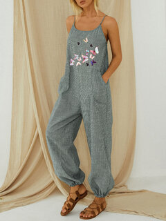 Butterfly Printed Straps Jumpsuit Other Image