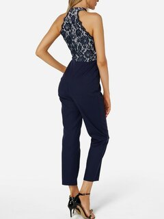 Floral Lace Patchwork Casual Jumpsuit Other Image
