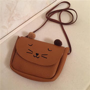 Kindergarten Children PU Leather Handbag Cartoon Cat Crossbody Bag Other Image