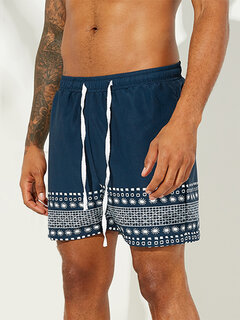 National Style Print Beach Board Shorts Other Image