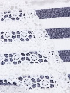 Stripe Lace Stitching Kimonos Other Image