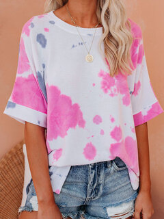 Tie-dyed Print T-shirt Other Image