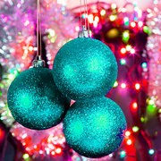 24pcs Glitter Christmas Ball Tree Hanging Decorative Ornamet Other Image