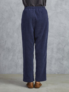 Corduroy Solid Straight Pants Other Image