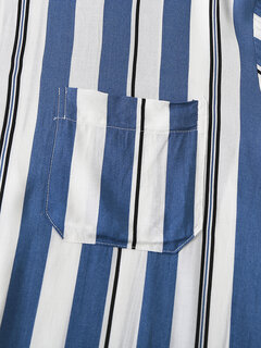 Blue Striped Shirts Loungewear Other Image