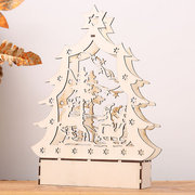 DIY Creative LED Light Tabletop Christmas Wooden Gift Other Image